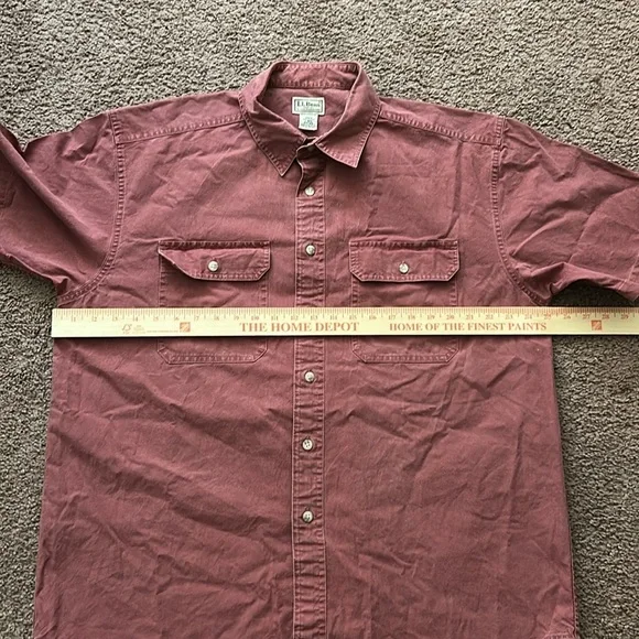 100% Cotton Men's Rust Shirt Vintage - Picture 3 of 9